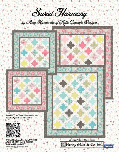 Sweet Harmony Quilt Pattern by Henry Glass Fabrics Sweet Harmony Quilt Pattern by Henry Glass Fabrics