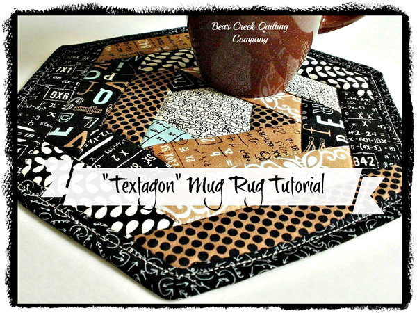 Textagon Mug Rug Tutorial