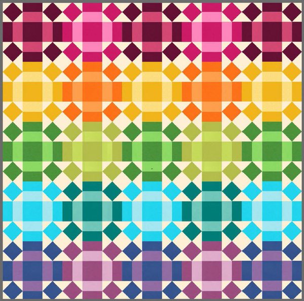 Rolling Rainbow Free Quilt Pattern by Robert Kaufman Fabrics