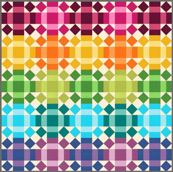 Rolling Rainbow Free Quilt Pattern by Robert Kaufman Fabrics Rolling Rainbow Free Quilt Pattern by Robert Kaufman Fabrics