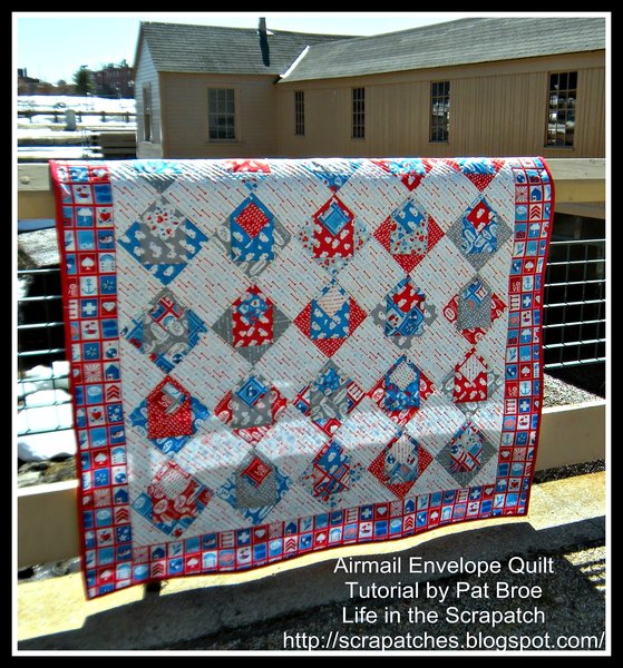 Airmail Envelope Quilt Tutorial