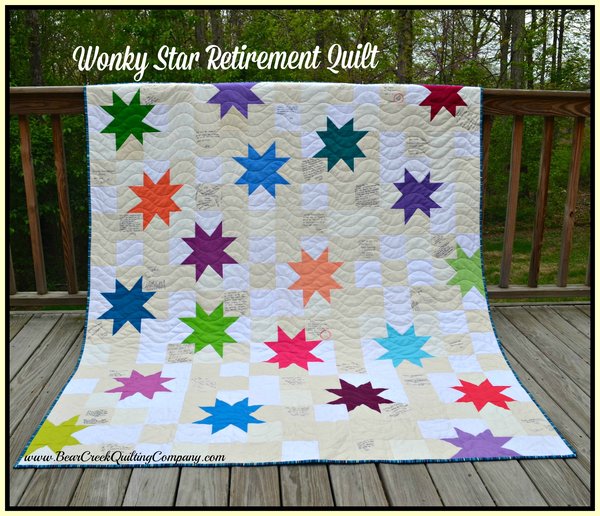 Wonky Star Retirement Quilt Tutorial