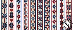 QT Fabrics American Tapestry Patriotic Decorative Stripe Multi