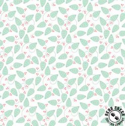 QT Fabrics Daydream Leaves Minty Green