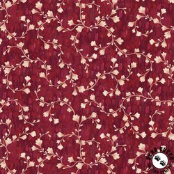 P&B Textiles Vineyard 108 Inch Wide Backing Fabric Vine Scroll Dark Red