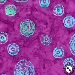 Riley Blake Designs Expressions Batiks Bedazzled String Flower Purple Haze