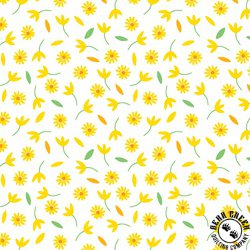 Benartex Delightful Daisies Sweet Daisies White