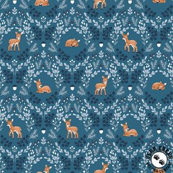 Riley Blake Designs Twilight Creatures Wild Fawns Blue