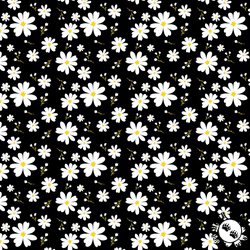 Benartex Delightful Daisies Daisy Love Black Benartex Delightful Daisies Daisy Love Black