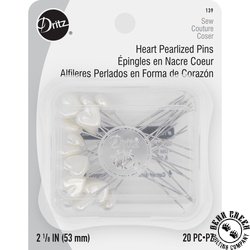 Dritz Pearlized Heart Pins