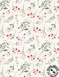 Wilmington Prints Peach Whispers Small Flower Toss Cream Wilmington Prints Peach Whispers Small Flower Toss Cream