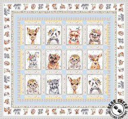 Little Darlings Woodland (Blue) Free Quilt Pattern