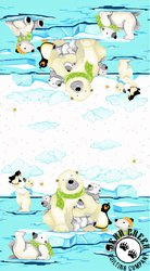 Susybee Burr the Polar Bear Double Border Aqua