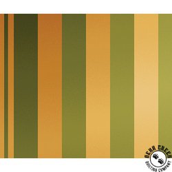 Benartex Flower Festival Key Stripe Olive/Gold