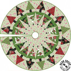 Holiday Greetings Pines and Twine Tree Skirt Free Quilt Pattern