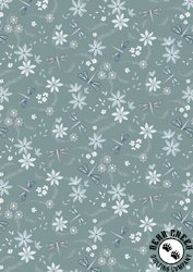 Lewis and Irene Fabrics The Water Gardens Dragonfly Gala Dusky Teal Lewis and Irene Fabrics The Water Gardens Dragonfly Gala Dusky Teal