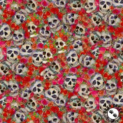 Clothworks Faboolous Skulls Multi Color