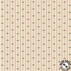 Henry Glass Buttercream and Brickle Bits Cottage Ticking Stripe Cream