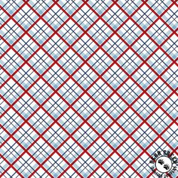 Riley Blake Designs Stars and Stripes Forever Plaid White Riley Blake Designs Stars and Stripes Forever Plaid White