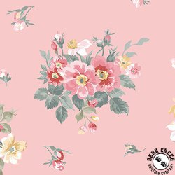 Maywood Studio La Fleur Flannel Bouquets Pink Maywood Studio La Fleur Flannel Bouquets Pink