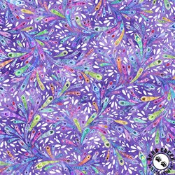 P&B Textiles Peacock Serenade Flowing Feathers Purple P&B Textiles Peacock Serenade Flowing Feathers Purple