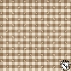 Clothworks Backyard BBQ Chicken Plaid Light Caramel