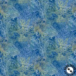 P&B Textiles Sea Whispers Packed Reef Blue/Multi P&B Textiles Sea Whispers Packed Reef Blue/Multi