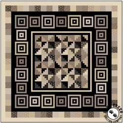 Circa Onyx Swirling Steps Cabin Free Quilt Pattern