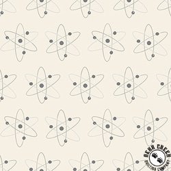 Blank Quilting Science Lab Atoms Ivory