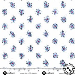 Andover Fabrics Tradition Star Burst Light Blue