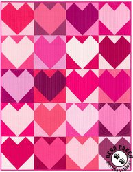 Kona Cotton Solids 365 - I Heart Pink Free Quilt Pattern