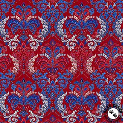 Henry Glass Liberty Hill Damask Red