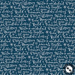 Riley Blake Designs Winter Magic Winter Words Navy Riley Blake Designs Winter Magic Winter Words Navy