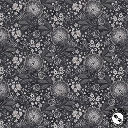 P&B Textiles Elizabeth 108 Inch Wide Backing Fabric Jacobean Allover Black P&B Textiles Elizabeth 108 Inch Wide Backing Fabric Jacobean Allover Black