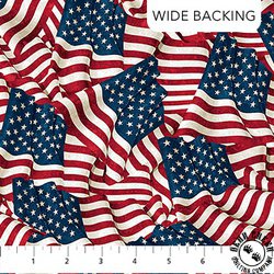 Northcott Stonehenge Stars and Stripes 13 108 Inch Wide Backing Fabric Flag Navy/Multi