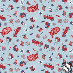 Riley Blake Designs Stars and Stripes Forever Main Sky Riley Blake Designs Stars and Stripes Forever Main Sky
