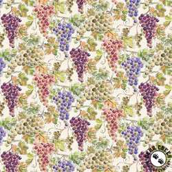 Clothworks Wine Tasting Grape Bunches Multi Color