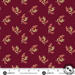 Andover Fabrics Dahlia Holly Berry Cranberry