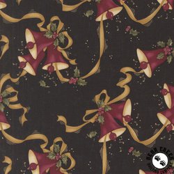 Moda A Vintage Christmas Bells Black Moda A Vintage Christmas Bells Black