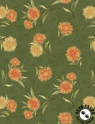 Wilmington Prints Chickadee Charm Floral Toss Green Wilmington Prints Chickadee Charm Floral Toss Green