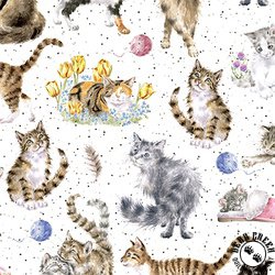 Maywood Studio Whiskers and Paws Directional Cats White