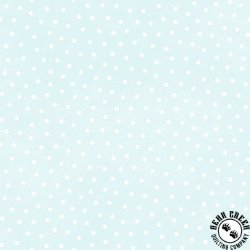 Maywood Studio Little Lambies Woolies Flannel Polka Dots Light Aqua/White