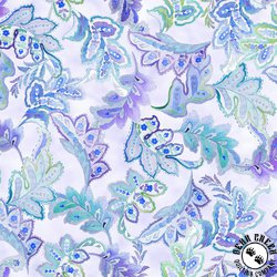 In The Beginning Fabrics Daydreams Large Leave Periwinkle