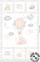 Maywood Studio Honey Bunny Panel White/Grey Maywood Studio Honey Bunny Panel White/Grey