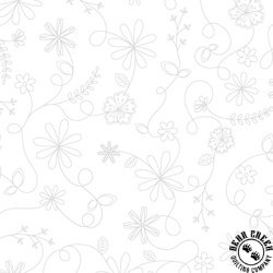 Maywood Studio Kimberbell Basics Swirl Floral White on White