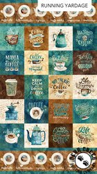 Northcott Barista Blocks Light Teal/Multi