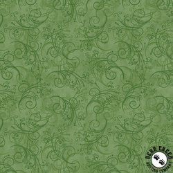 Benartex All About Daisies Dancing Scroll Green