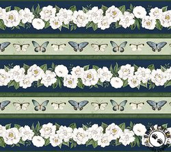 Wilmington Prints Garden Grace Border Stripe Wilmington Prints Garden Grace Border Stripe