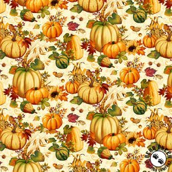Studio E Fabrics Autumn Fields Sunflowers Cream Studio E Fabrics Autumn Fields Sunflowers Cream