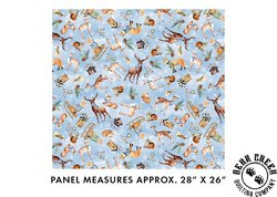 Benartex Woodland Wonderland Animals Light Blue Benartex Woodland Wonderland Animals Light Blue